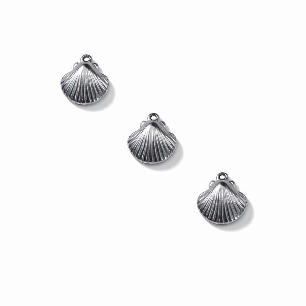 Shell Charm | Silver | Stainless Steel